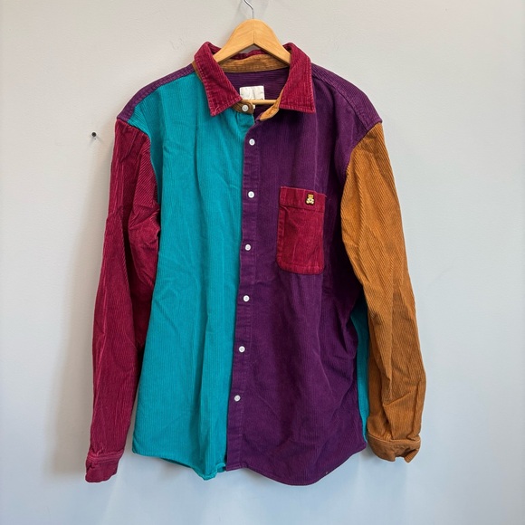 Teddy Fresh XL Multicolor Corduroy Shirt - Picture 1 of 11